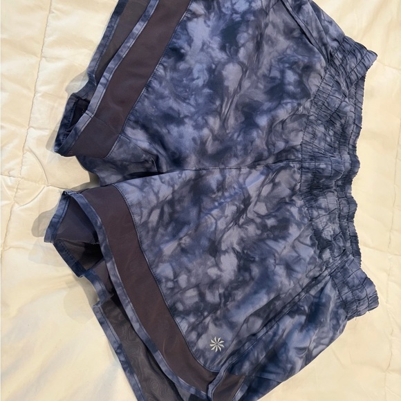 Athleta Blue Tie-Dye Athletic Shorts - Picture 2 of 5